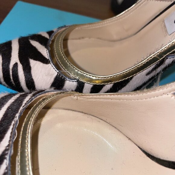 JIMMY CHOO 'Viper' Zebra Print Calf Hair Stilettos - Picture 6 of 7